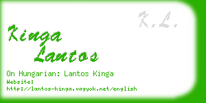 kinga lantos business card